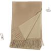 Solid Color Scarf for Women, Winter Double-Sided Two-Tone Fashionable Thick Shawl, Spring and Autumn Imitation Cashmere Casual Trendy Long Neck