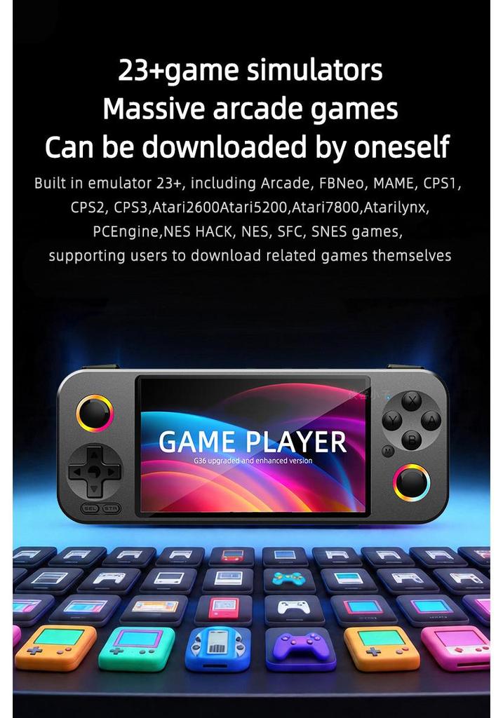 Cross-Border Open Source 4.5-inch HD Metal Handheld Game Console with Arcade Screen