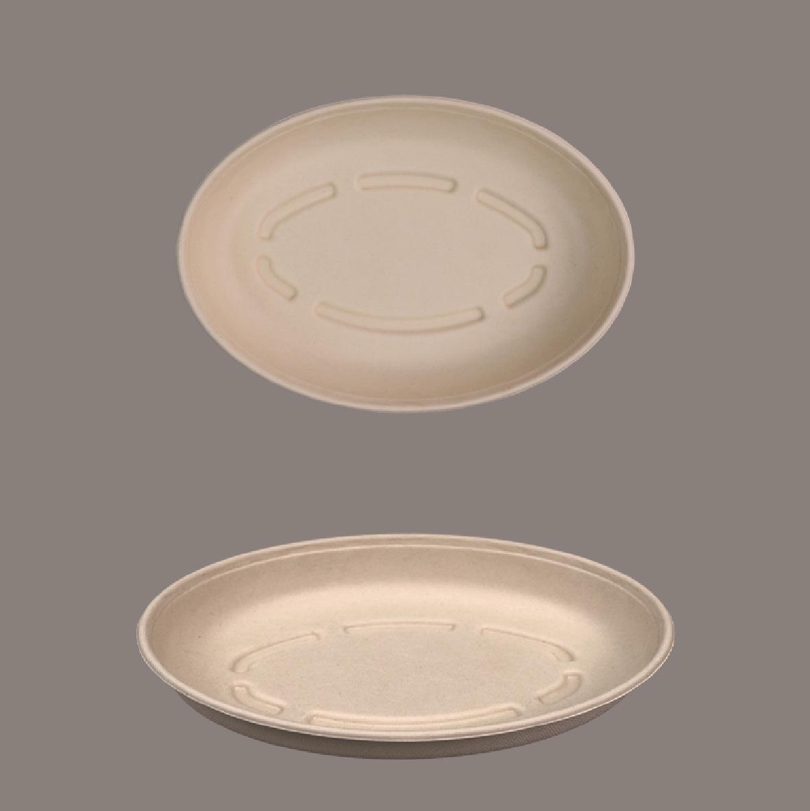 

Биоразлагаемый овальный контейнер для еды из сахарного тростника объемом 26 унций с крышкой для еды на вынос и салатов 26oz Oval Bowl - No Lid - 500 pcs/box