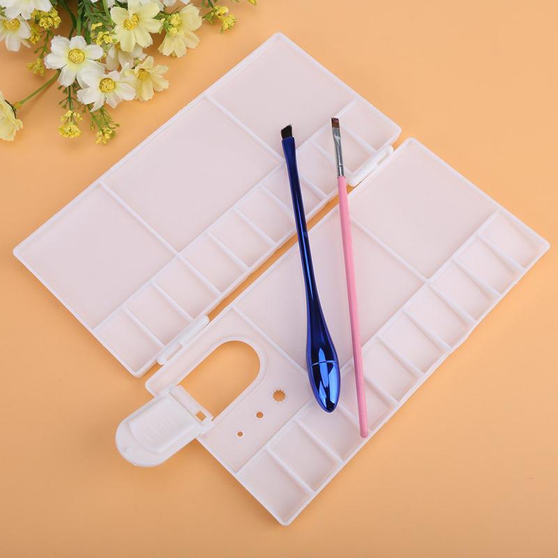 Acrylic Watercolor Paint Palette Plastic Flip Lid Portable Small Paint Box Art Supplies for Students Artists