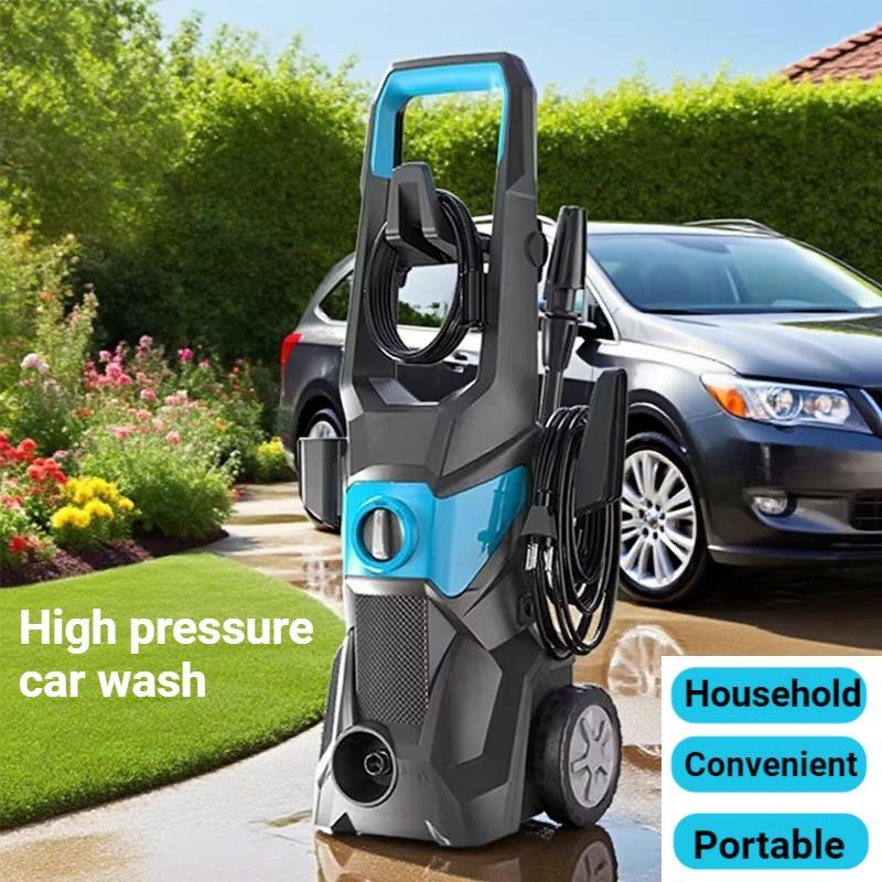 3000W High-Power Portable Electrical Pressure Cleaner 100Bar 4.8Amp - Professional Car Washing Machine for Home & Outdoor Use