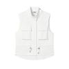 Emerald Fashion Casual Woven Solid Vest Women Vests Cloud-White F11W524702F-WT