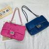Striped Chain Women's Bag New Light Luxury High-end Single Shoulder Crossbody Bag European and American Retro Small Bag
