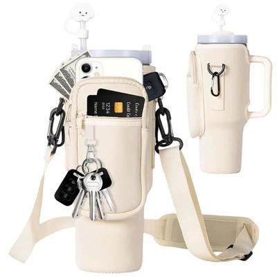 40oz Neopren Su Şişesi Taşıma Çantası Quencher Bardak Kılıfı Ayarlanabilir Omuz Askılı Su Şişesi Tutucu Kılıfı