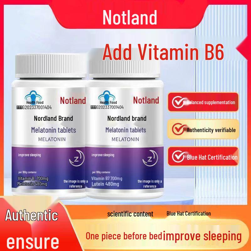 Nott.Land Melatonin Tablets - 60 Count: Enhances Sleep for Students & Adults Staying Up Late - Genuine Product