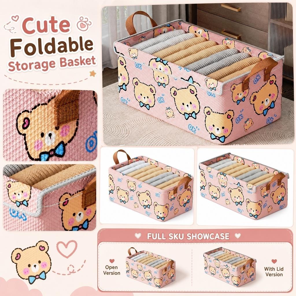 Fabric Storage Basket for Toys or Clothes