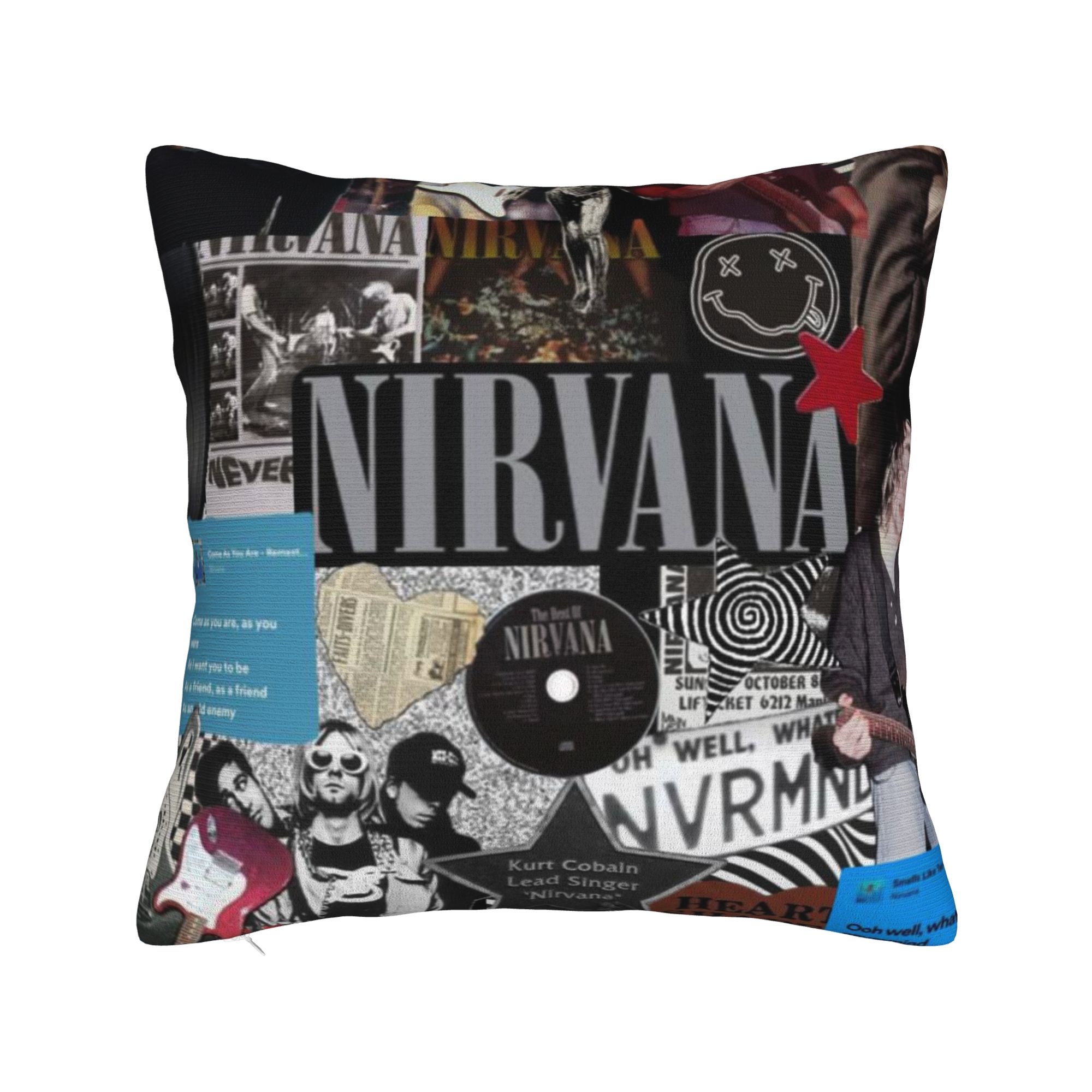 Повязка на лицо Nirvana Наволочки Модная наволочка для гостиной кровати стула Дизайн чехла для подушки 12x12Inch