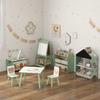 Children's Chalkboard with 3-in-1 Easel and 2 Storage Bins. Ages 3-8. 54x46.5x93cm. Green