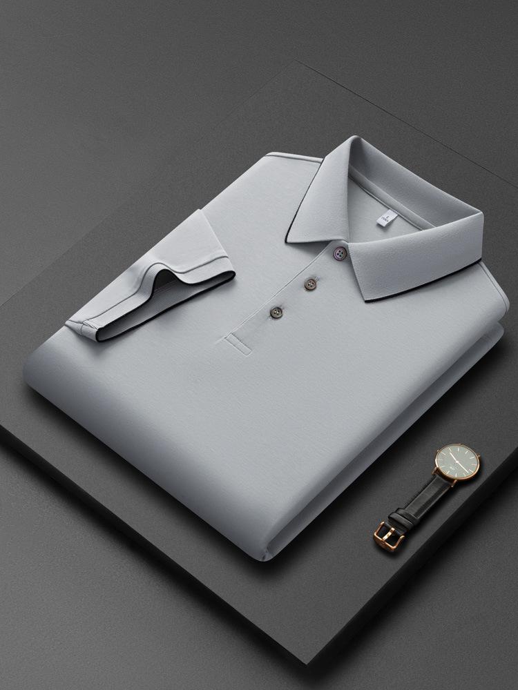 Hochwertiges Herren-Polohemd, Ammoniak-Finish, doppelseitiges Piqué, Umlegekragen, Kurzarm, Business Casual Teamuniform