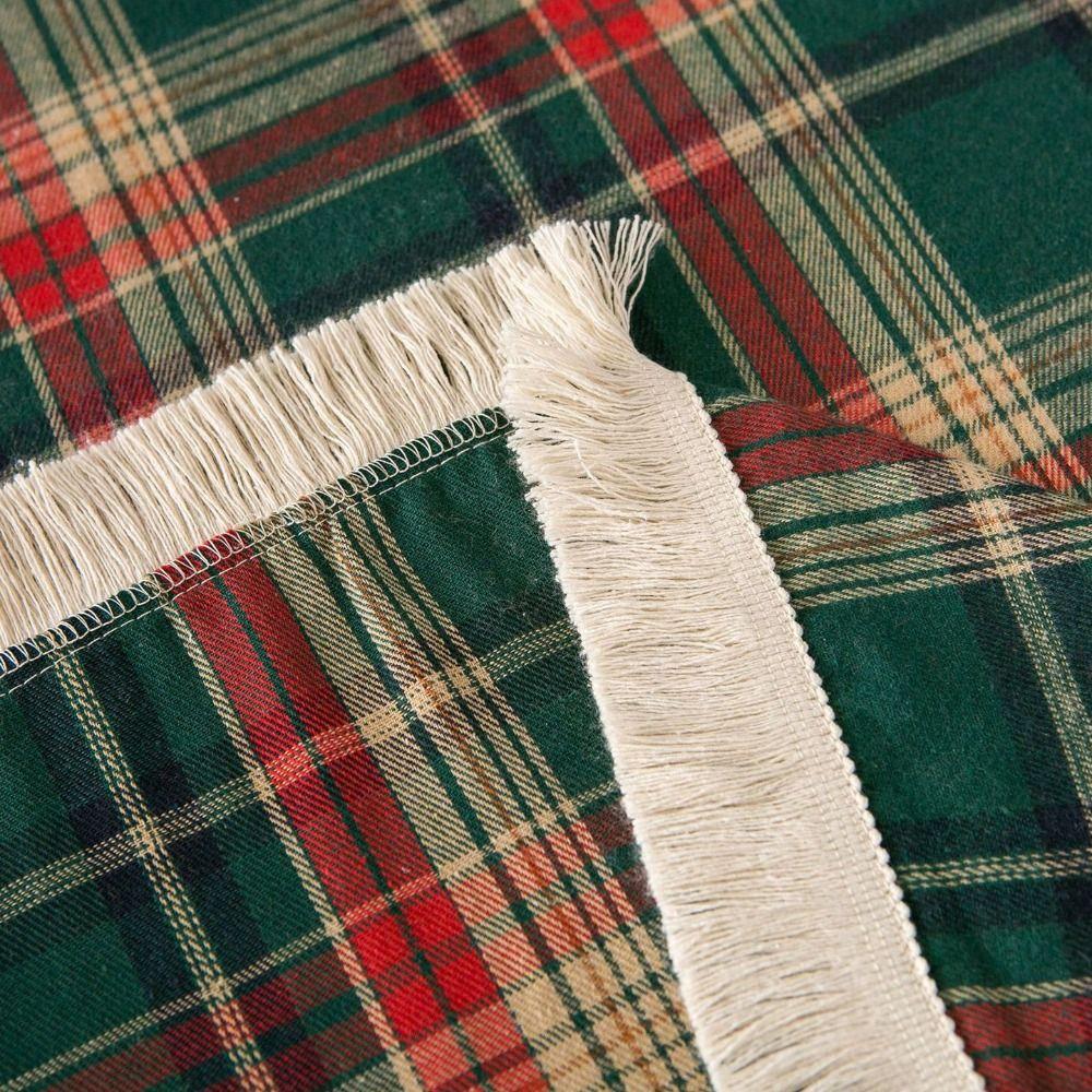 Rundt Bordtrekk Dusker Duk Myk Julepledd Duk Julepynt