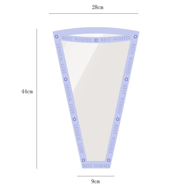 50Pcs Single Bouquet Flower Wrapping Paper Transparent Cellophane Gift Packaging Bag Wedding Birthday Party Florist Packing Bags