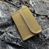 Three Fold Wallet Multiple Card Slots Nylon Outdoor Sport ID Photo Holder Bag Storage Hanging Pouch
