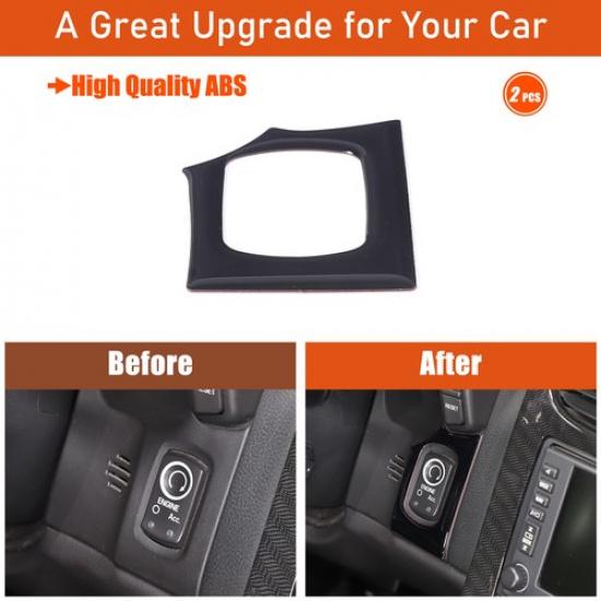 Gloss Piano Black Engine Switch Start Stop Trim Cover Ring For Corvette C6 05-13