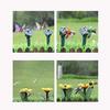 Solar/Battery Powered Butterfly Bird Flower with Ground Spike, 3 Pack Fluttering Butterflies/Sunflower for Patio Garden Yard Stake Plants Flowers
