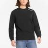 Puma Men's Solid Color Crewneck Pullover Sweatshirt In Black