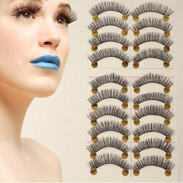 

10 пар макияжа ручной работы натуральные длинные толстые вьющиеся накладные ресницы искусственные ресницы