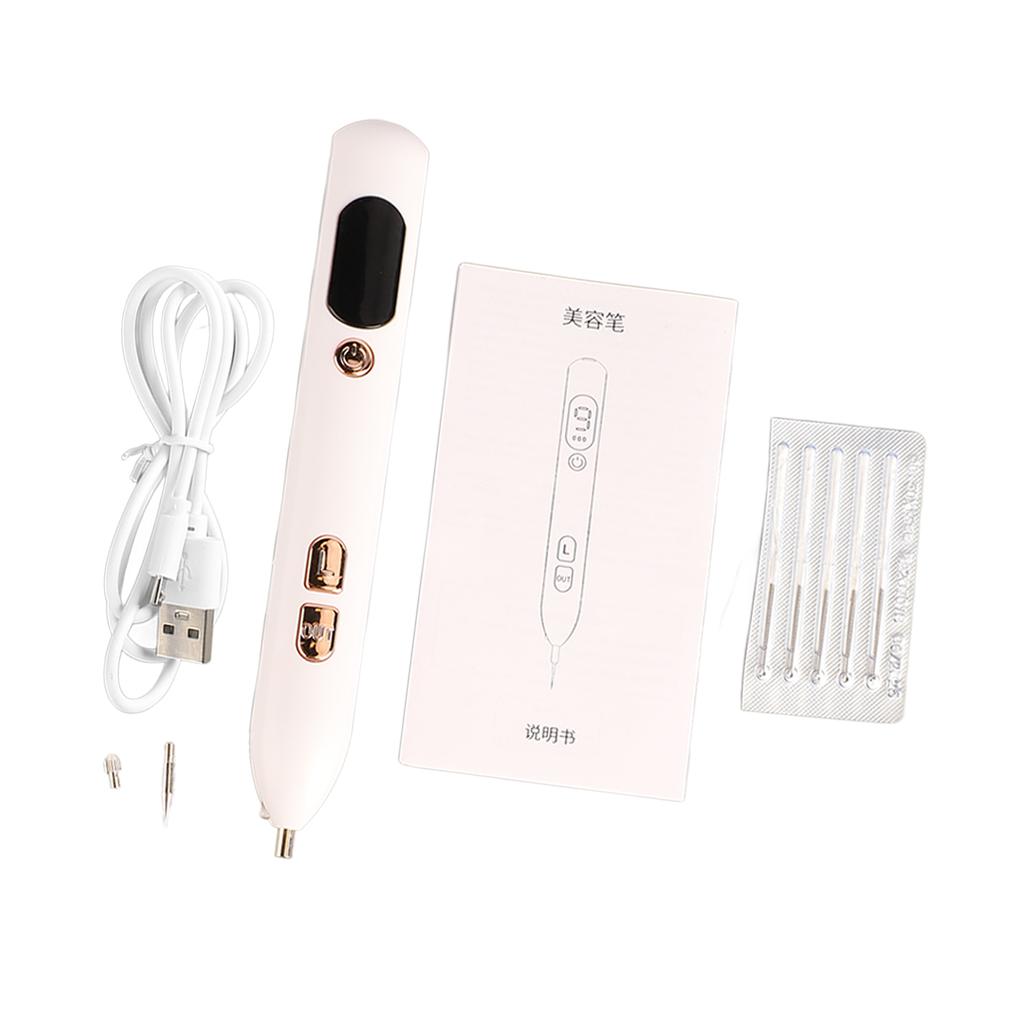 Electric Mole Pen White Painless Electric Facial Skin Mole Pen for Home Beauty Salon