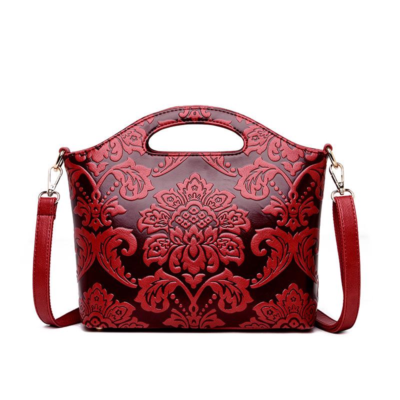 Bag women's 2025 new national tide ethnic style popular middle-aged mother handbag versatile atmospheric one-shoulder crossbody bag