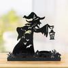 Witches Shape Iron Candle Holder,Witches Lamp Candle Stand for Halloween Party and Haunteds House Display