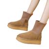 Snow Boots Women's 2025 Autumn and Winter New Fashionable Simple and Versatile Integrated Velvet Warm Thick-soled Non-slip Casual Cotton Shoes