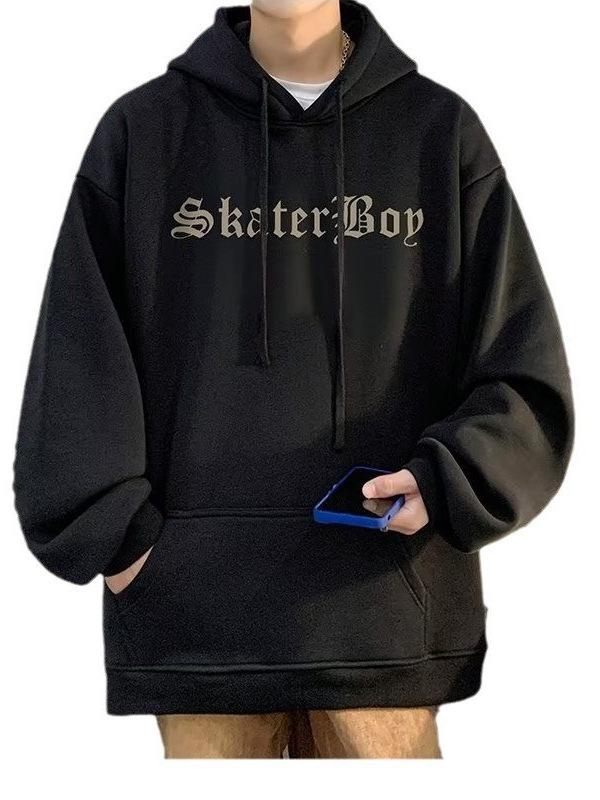 High-End European & American Streetwear Hoodie for Men - Oversized, Heavyweight, Trendy Autumn/Winter Jacket