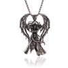 Gothic Wings Devil Armor Pendant Mystical Grim Reaper Scythe Demon Necklace Cool Halloween Jewelry Gifts for Men