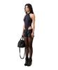 Hilda Moto Zip-Up Bodysuit [Black]