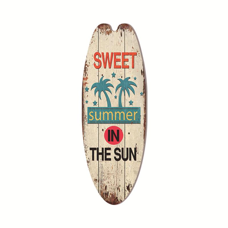 Hawaiian Surfboard Pendant Beach Wall Decoration Sign