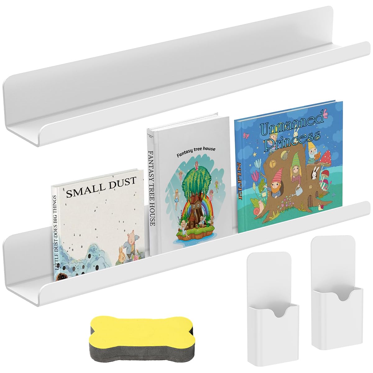 

2 Pcs Magnetic Book Shelf for Whiteboard,Magnetic Shelf for Classroom,Acrylic Magnetic Book Holder,Magnetic Book Display Shelf,Magnetic Floating Book