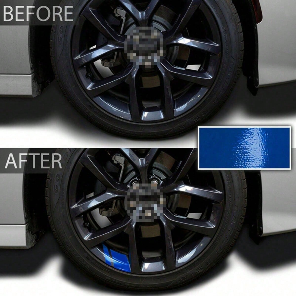 

Reflective Car Stickers, Car Wheel Rim Stickers, 18-Inch-21-Inch Line Rearview Mirror Stickers синий