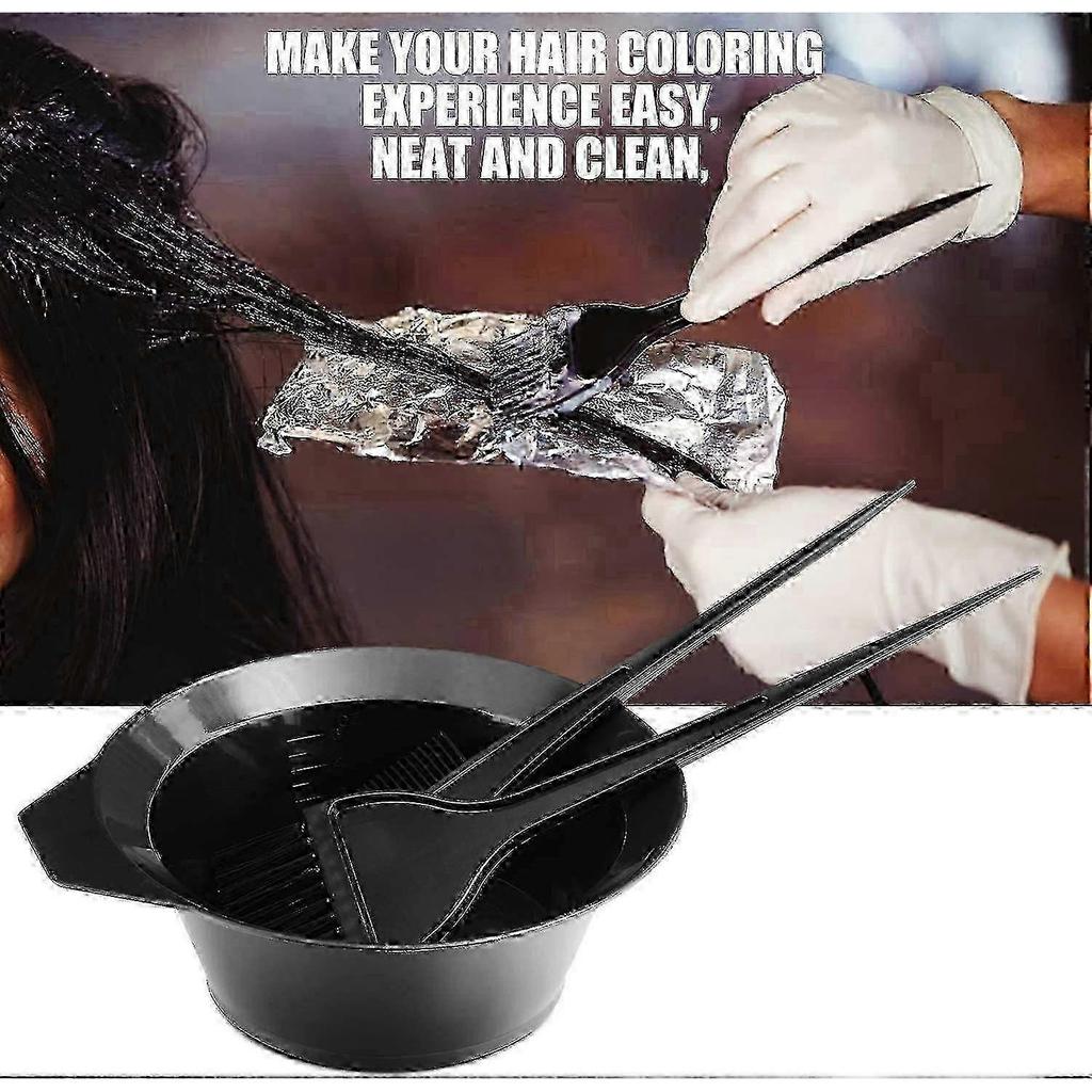 3Pcs Hair Colouring Tools, Brush Double-sided Coloring Comb and Bowl Set