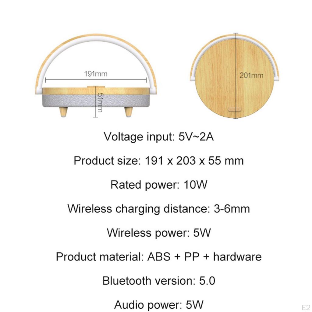 Lamp with Charging Pad, Speaker, - and Portable Design. USB Powered