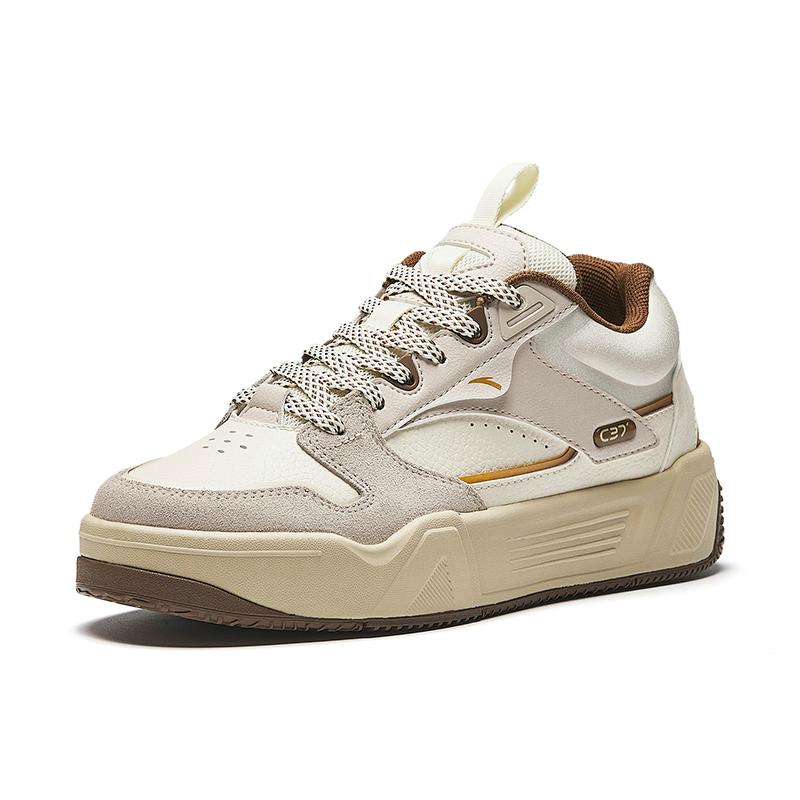 Anta C37 Series Comfortable Simple Versatile Non-Slip Wear-Resistant Lightweight Increased Height Low-Top Skate Shoes Women Sneakers 922448081-5