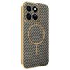 For Honor 200 Smart 5G/X7c 4G Phone Case Carbon Fiber Textured Electroplated TPU Back Cover