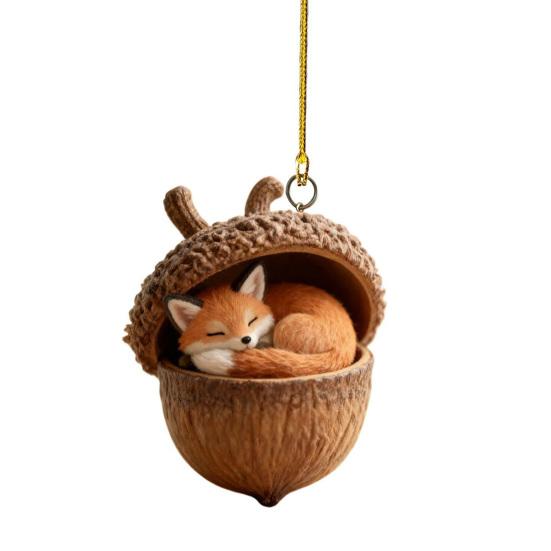 1/8 st Julprydnad Akryl Skogsdjur Eklottsdekoration Julparty Hängande Dekoration Julklapp