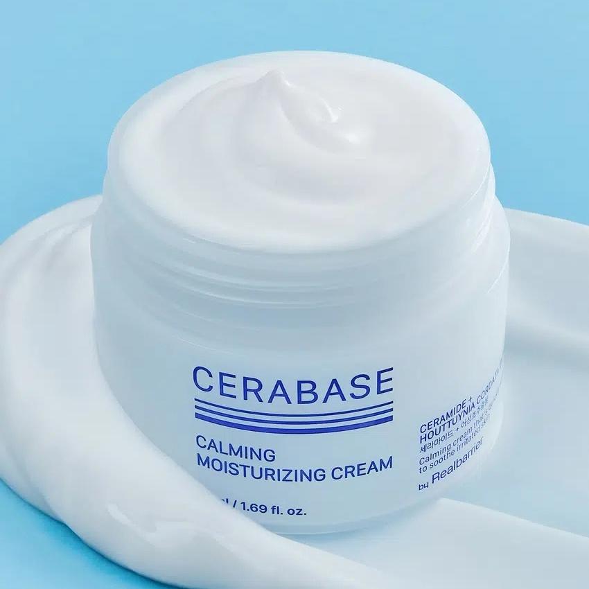 [By Real Barrier] Cerabase Cream 50ml - Calming Moisturizing / Pure Brightening / Firming Booster, Skin Barrier Care, Ceramide Cream, K-Beauty Calming Moisturizing Cream (Blue)