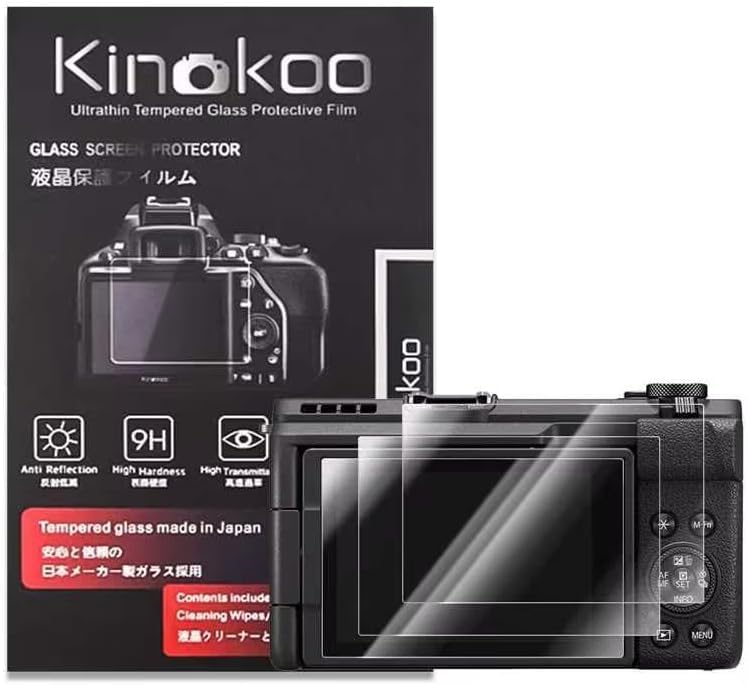 

kinokoo Захисна плівка для екрана для Canon G7X V1 відеоблогінгової камери 9H твердість Загартоване скло для G7X Mark III V1 Легка установка III/Powershot - 0.25мм