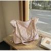 IELGY Oil Wax Leather Chain Underarm Bag Commuter Tote Bag