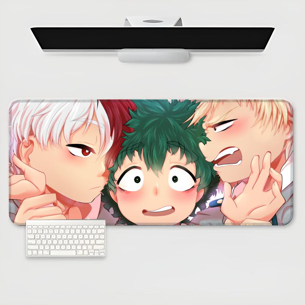 Izuku Midoriya Podložka pod myš Herní podložka pod klávesnici pro e-sportovce XXL Velká Podložka na stůl pro počítač a notebook Protiskluzová Podložka pod klávesnici Herní počítač CS lol