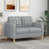 Vidaxl 2-Seater Sofa, Light Gray, 120 Cm, Upholstered In Fabric