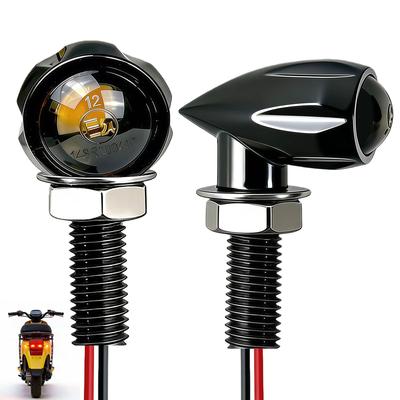 JXCARSIOJP Motorcycle Turn Signal, General Purpose, Ultra-Small LED, Mini Nano