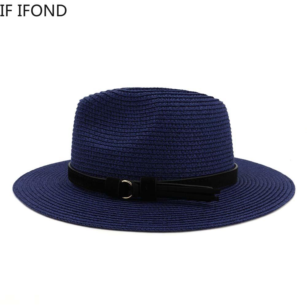 60CM Size Design Mens Straw Sun Hat For Women British Style Panama Church Jazz Hats Summer Beach Vacation Hats