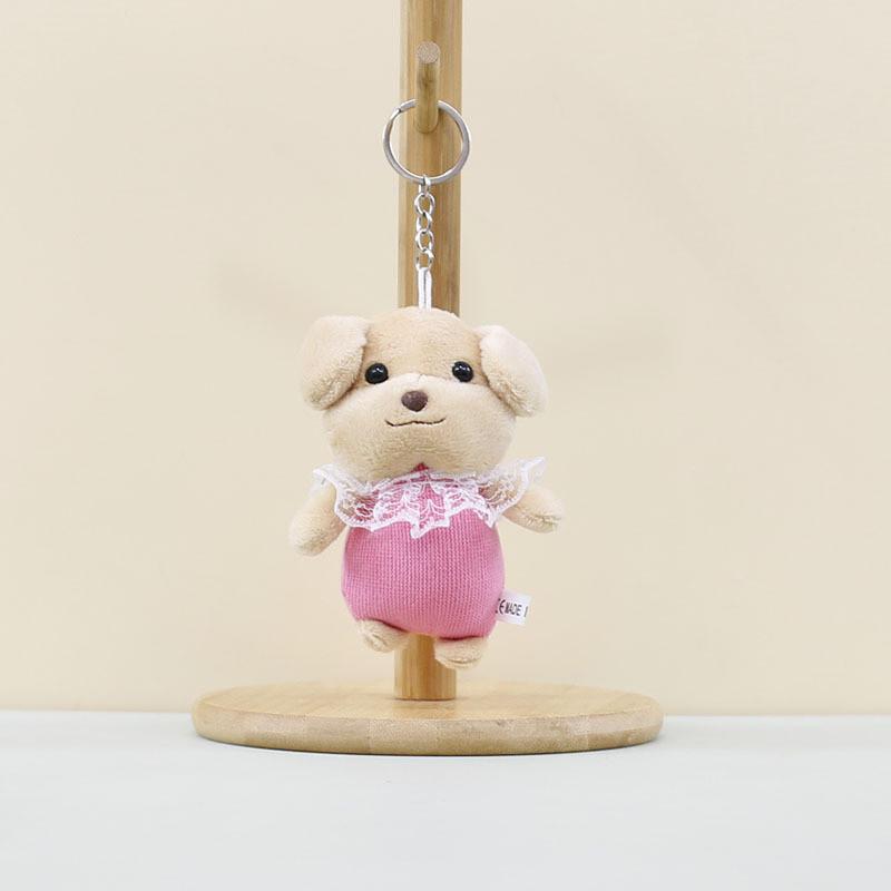 

Delightful Plush Mini Dog Keychain Pendant Soft And Cuddly Stuffed Toy For Purses Backpacks And Rose Dog