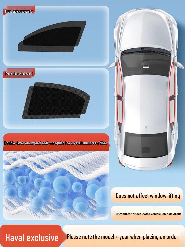 Car Door Mosquito Screen Mesh: Insect-Proof Sunshade for Windows