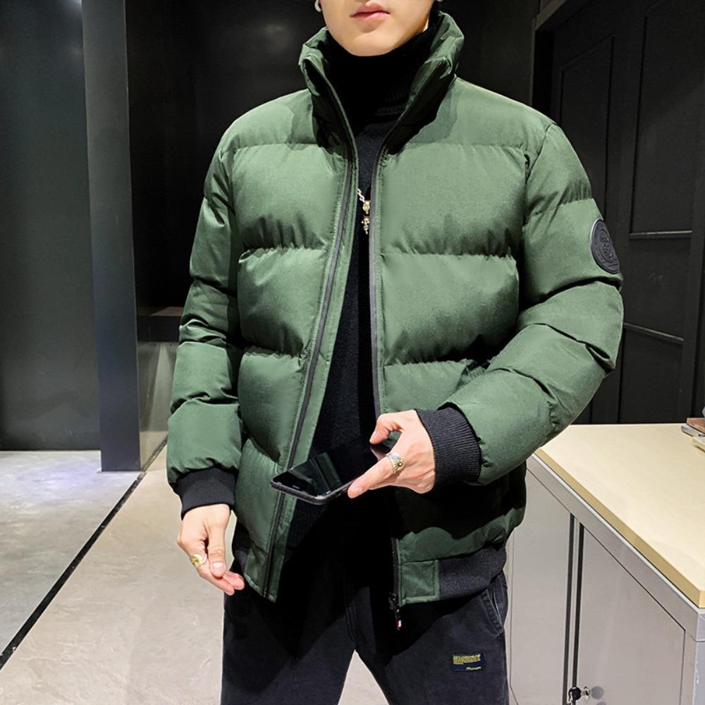 Thickened Thermal Casual Stand-up Collar Slim-fitting Cotton-padded Clothes Trendy Jackets Short Young Men's Cotton-padded Jackets