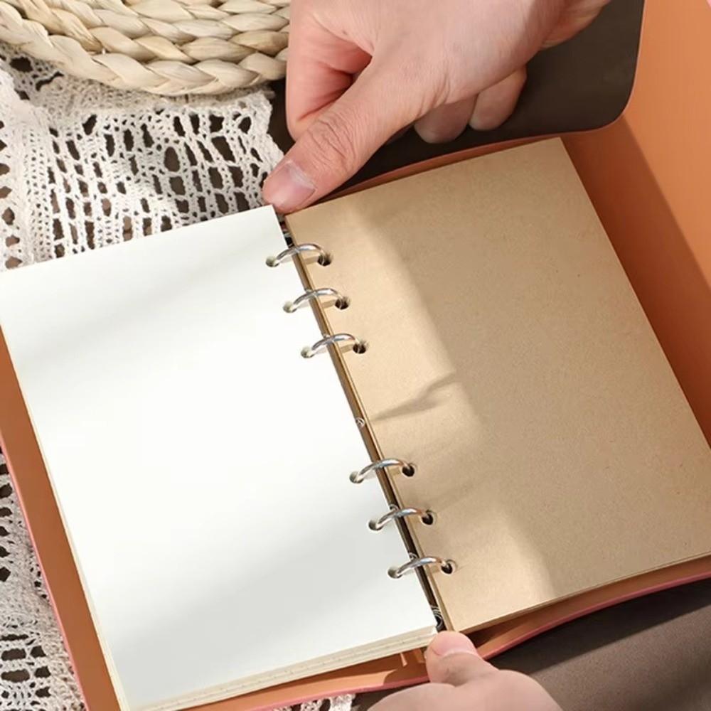 Reusable Retro Spiral Notebook 6-Hole Traveler Notebook Retro Style Stationery Gift  Travel