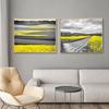 Retro Art Country Style Landscape Canvas Painting Rape Flower Sea Poster Office Wall Painting Living Room Home Decoration Mural No Frame