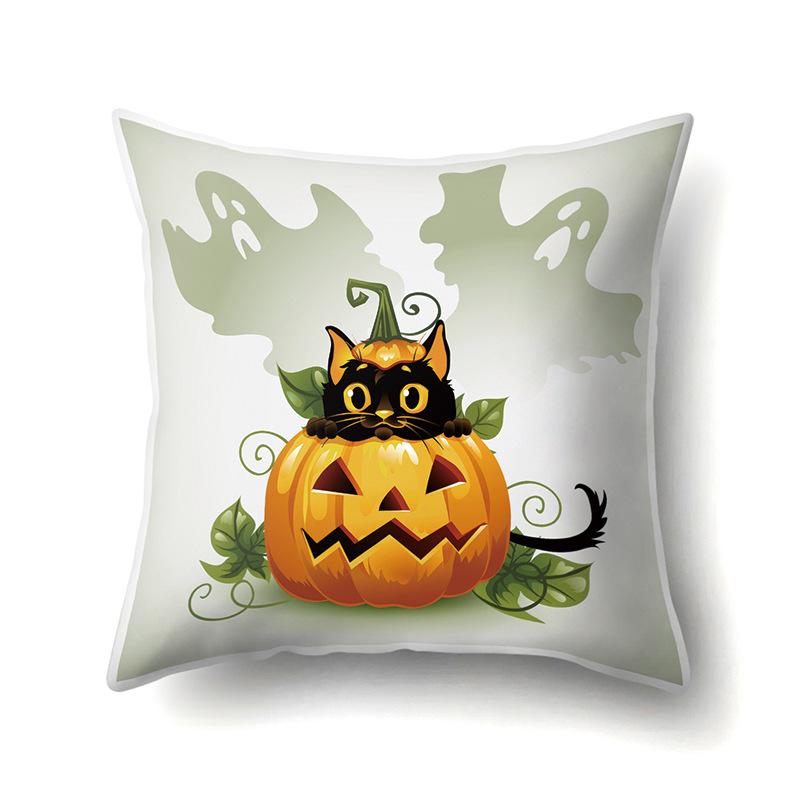 Halloween Pillowcase Car Waist Pillow Pumpkin Sofa Cushion Cover Office Home Living Room Pillowcase