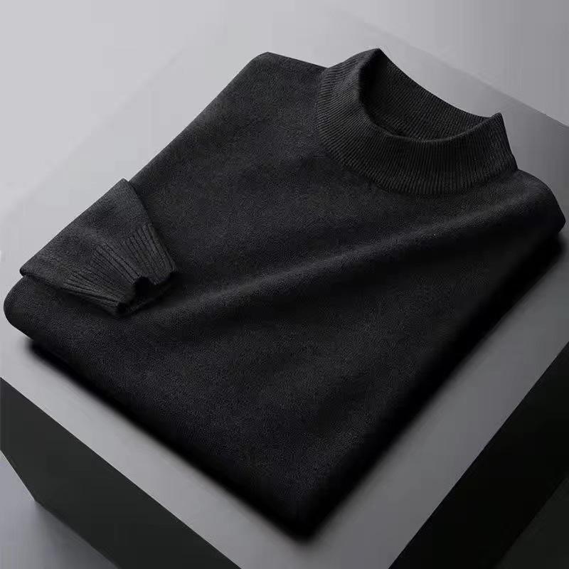 

Свитер, мужская утепленная водолазка, нижняя рубашка, полуводолазка, универсальный бархатный теплый свитер, внутренний слой, осенне-зимний свитер XXXXL