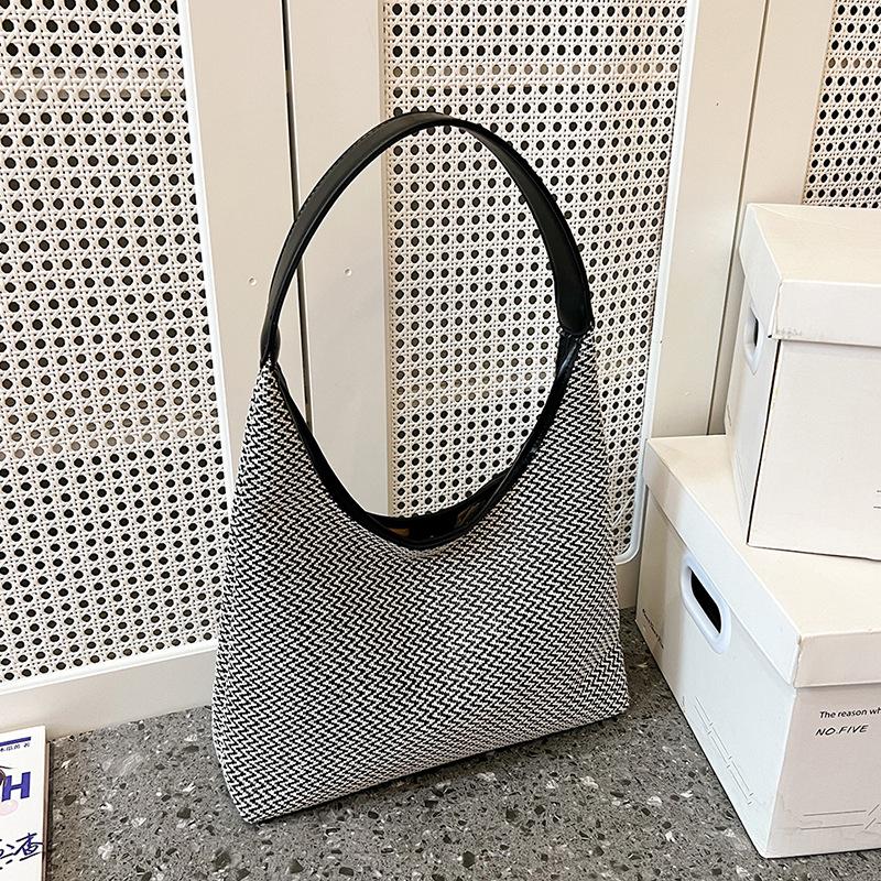 Bucket Bag, Large-capacity Handbag, Vacation Beach Underarm Single-shoulder Bag Casually